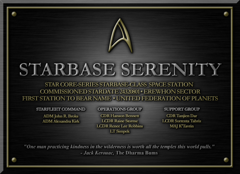 Dedication Plaque for Starbase Serenity