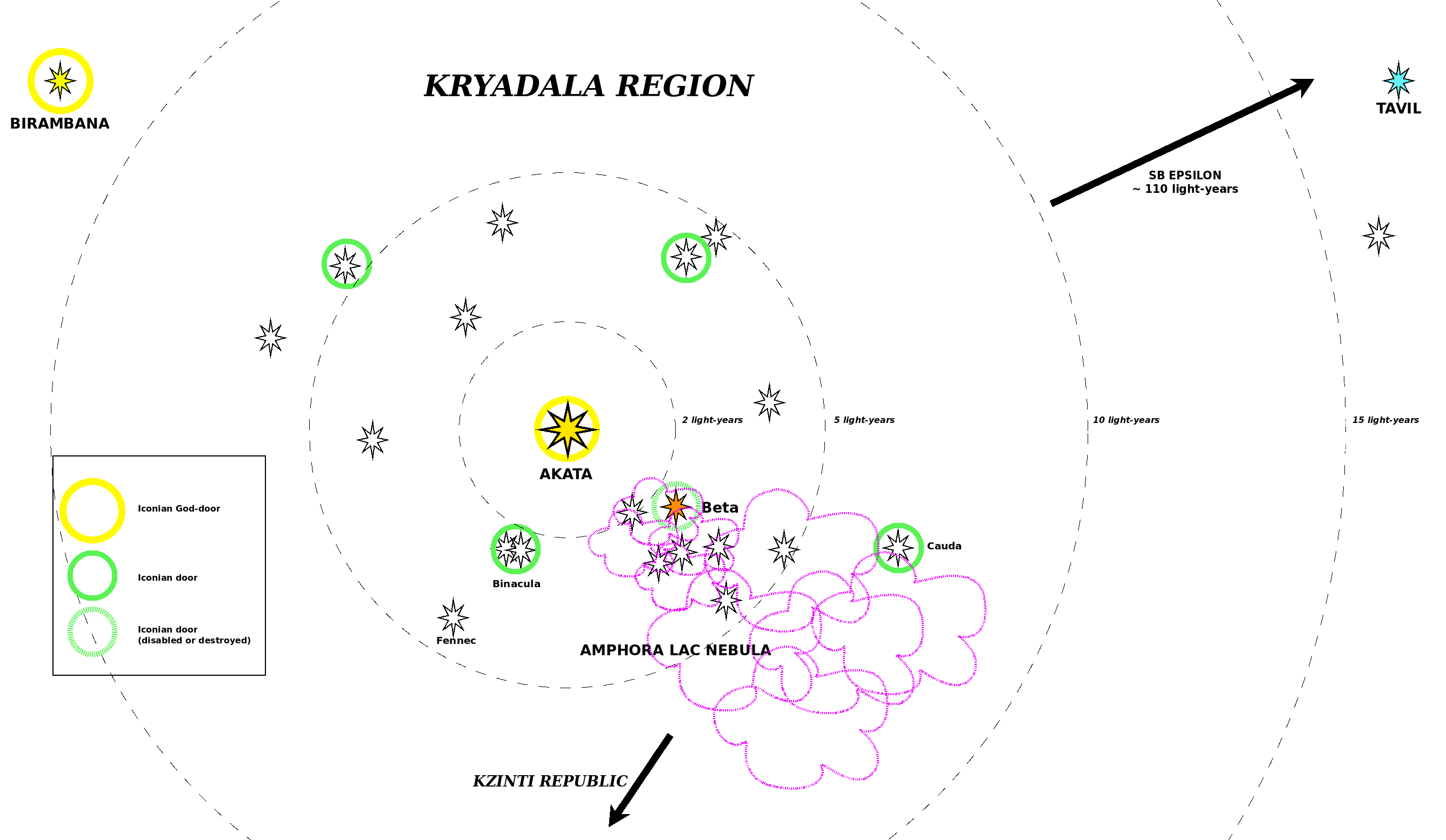 Map of the Kryadala region