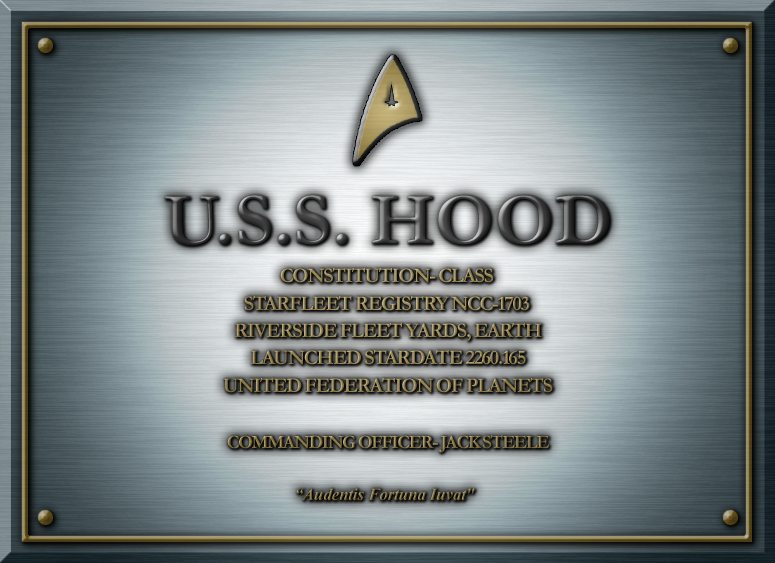 USS HOOD Dedication Plaque