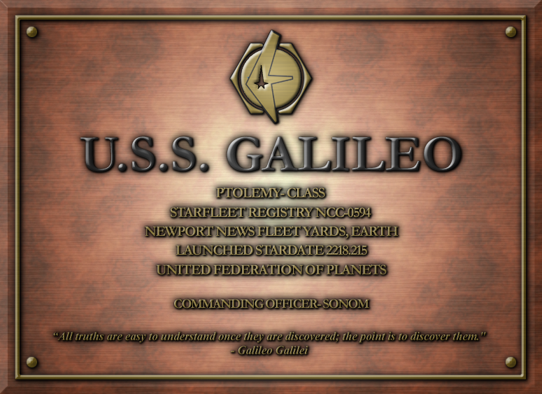 USS GALILEO Dedication Plaque